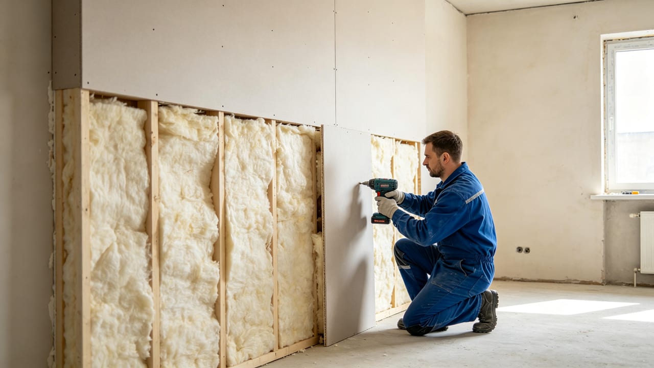 Illustration de couverture : Isolation des murs par l’intérieur : prix, perte de surface et vrai gain sur la facture