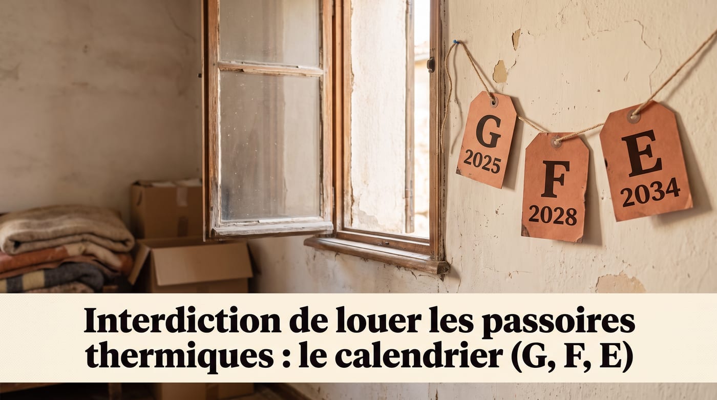 Illustration de couverture : Interdiction de louer les passoires thermiques : le calendrier (G, F, E)