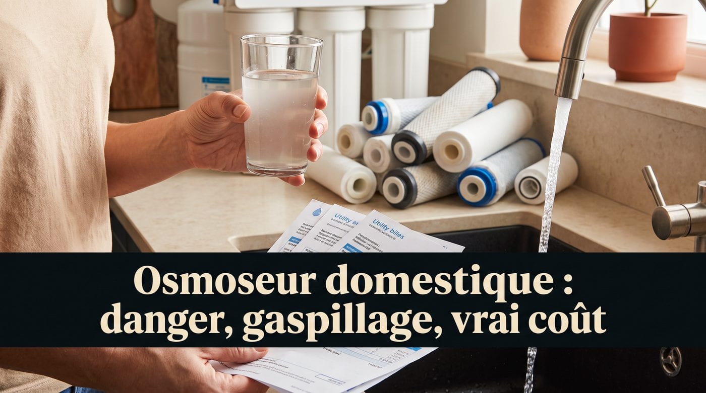 Osmoseur domestique : danger, gaspillage, vrai coût