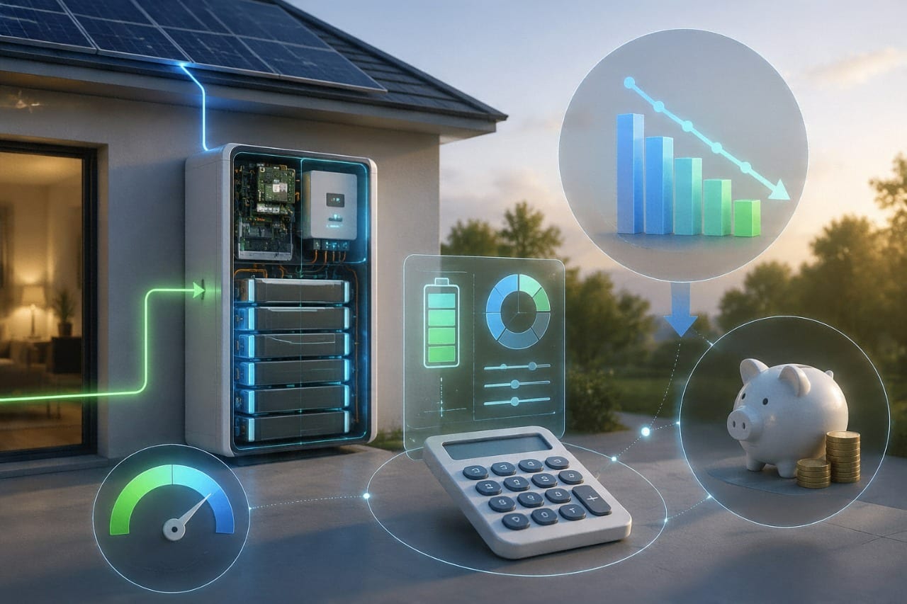 Illustration de couverture : Prix d'une batterie domestique en 2026, durée de vie et coût au kWh stocké