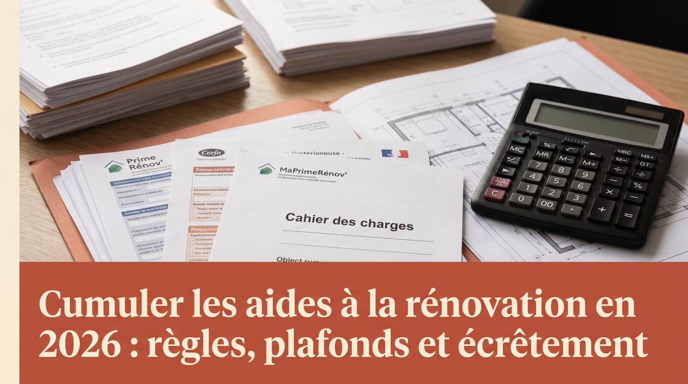 Illustration de couverture : Cumuler les aides à la rénovation en 2026 : règles, plafonds et écrêtement