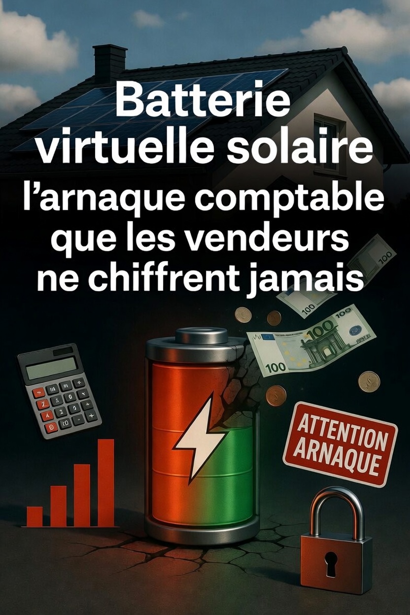 Batterie virtuelle solaire : l'arnaque comptable que les vendeurs ne chiffrent jamais