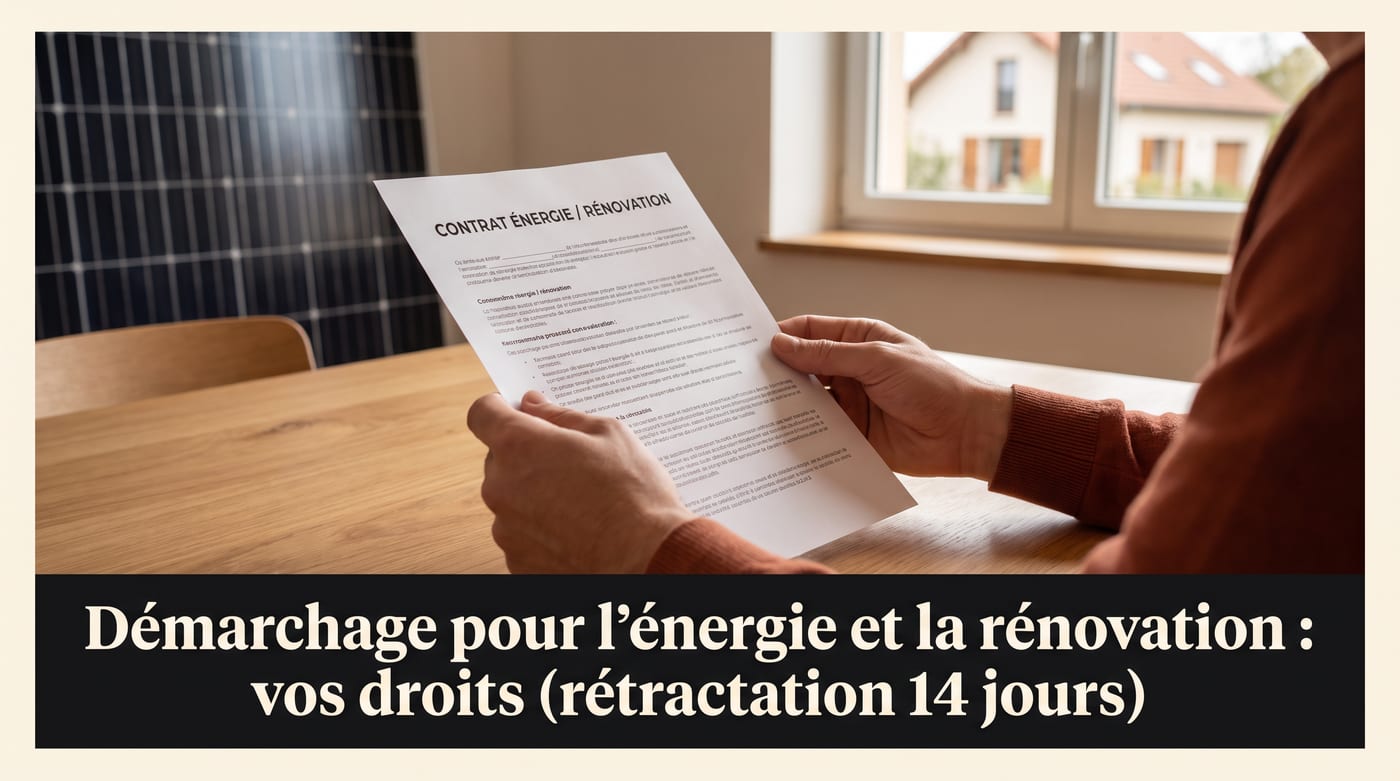 Illustration de couverture : Démarchage pour l'énergie et la rénovation : vos droits (rétractation 14 jours)