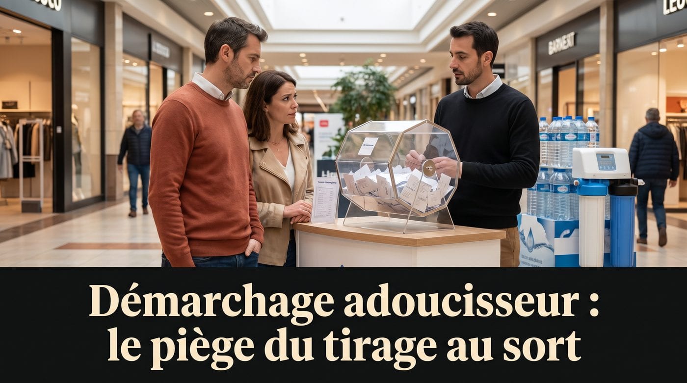 Démarchage adoucisseur en galerie : le piège du tirage au sort