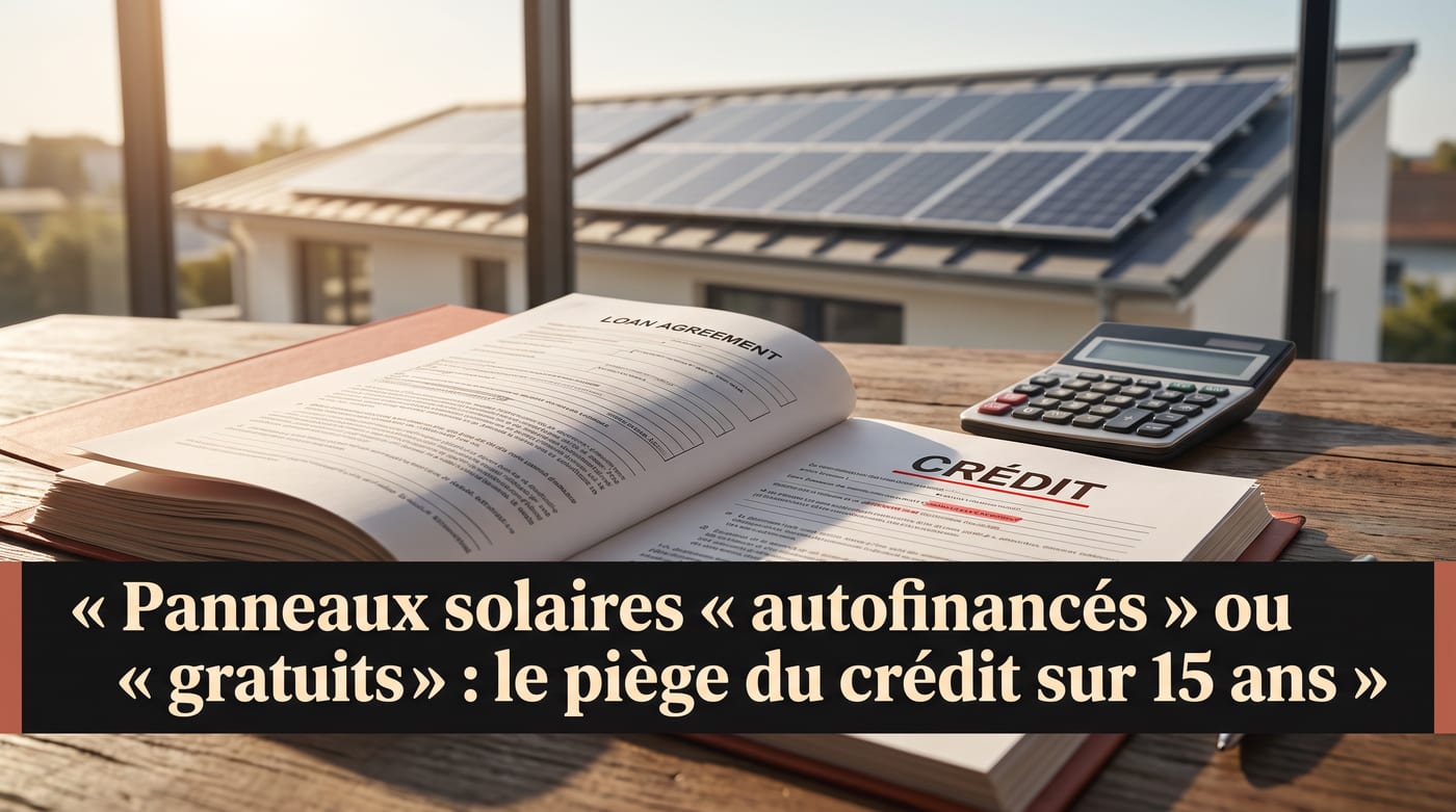 Illustration de couverture : Panneaux solaires « autofinancés » ou « gratuits » : le piège du crédit sur 15 ans