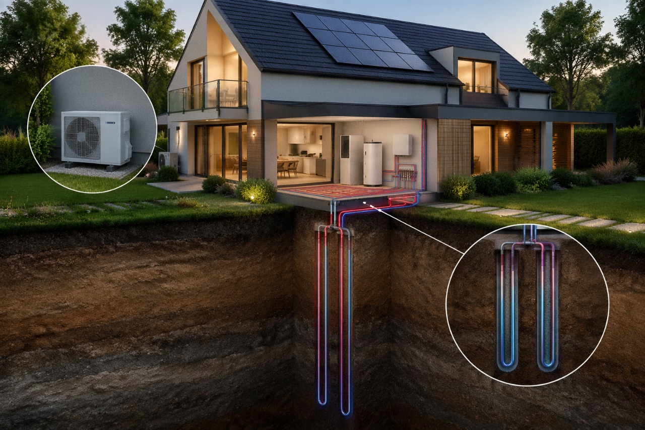 Géothermie ou pompe à chaleur air/eau : le comparatif honnête pour une maison