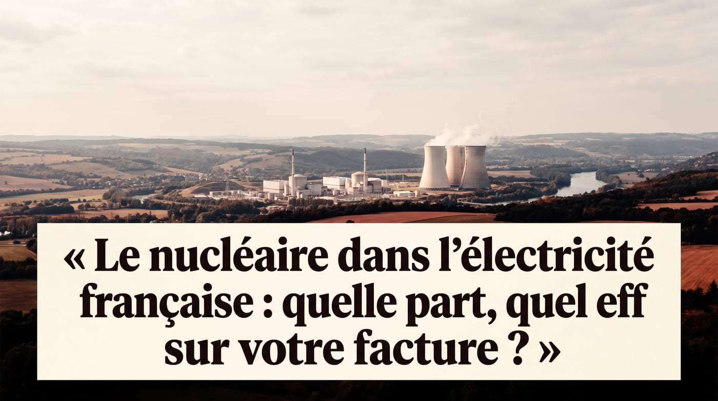 Illustration de couverture : Le nucléaire dans l'électricité française : quelle part, quel effet sur votre facture ?