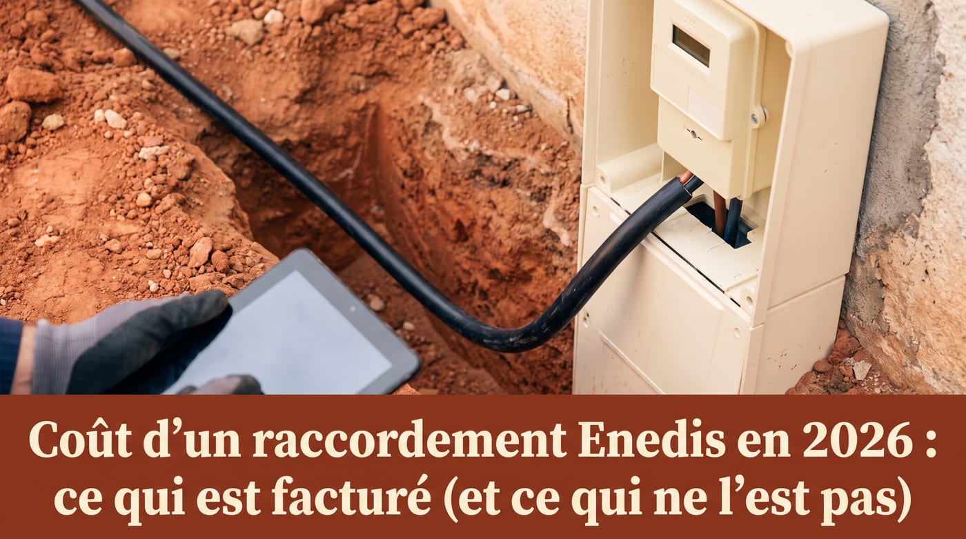 Illustration de couverture : Coût d'un raccordement Enedis en 2026 : ce qui est facturé (et ce qui ne l'est pas)