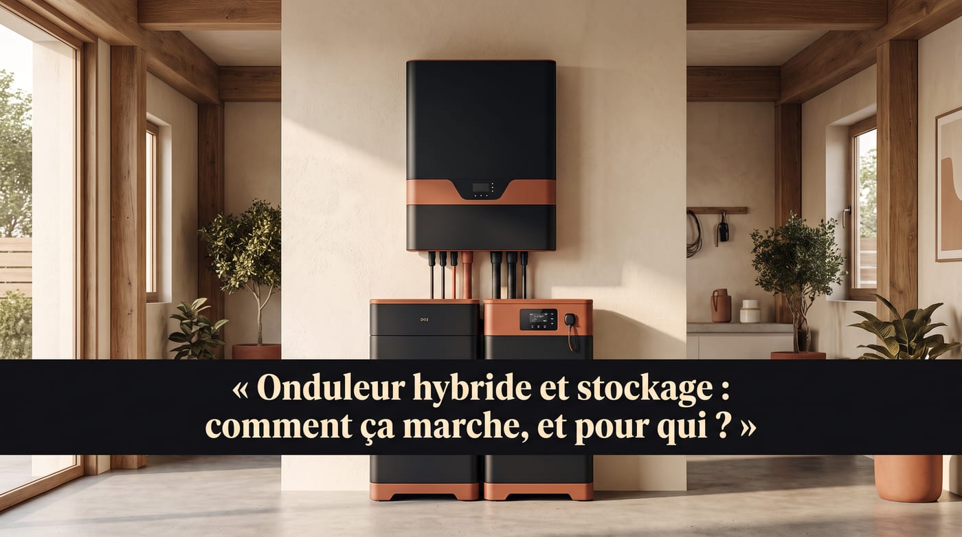 Illustration de couverture : Onduleur hybride et stockage : comment ça marche, et pour qui ?